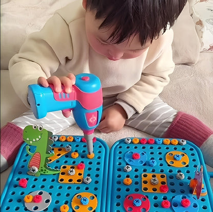 BuildiBox - Wielki zestaw konstrukcyjny z wkrętarką 228 el.