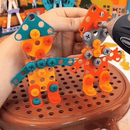 BuildiBox - Wielki zestaw konstrukcyjny z wkrętarką 228 el.