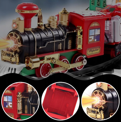 Magiczny Pociąg Świąteczny Wokół Choinki z Mikołajem (90cm)