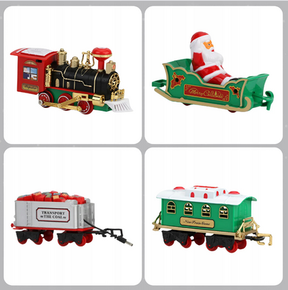 Magiczny Pociąg Świąteczny Wokół Choinki z Mikołajem (90cm)