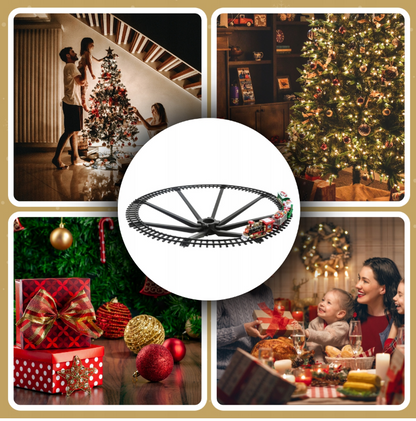 Magiczny Pociąg Świąteczny Wokół Choinki z Mikołajem (90cm)