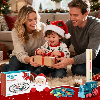 Ciuchcia układająca klocki domino